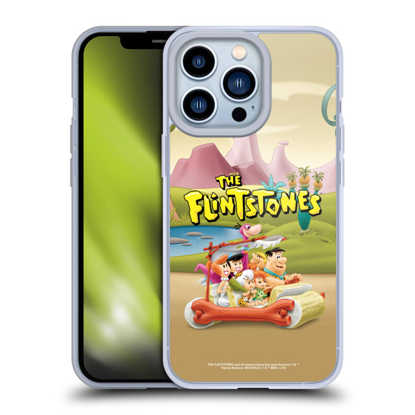 The Flintstones Characters Stone Car Soft Gel Case for Apple iPhone 13 Pro