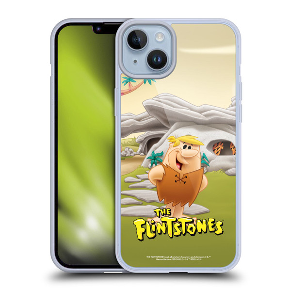 The Flintstones Characters Barney Rubble Soft Gel Case for Apple iPhone 14 Plus