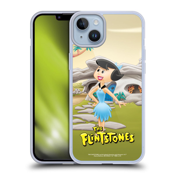The Flintstones Characters Betty Rubble Soft Gel Case for Apple iPhone 14 Plus