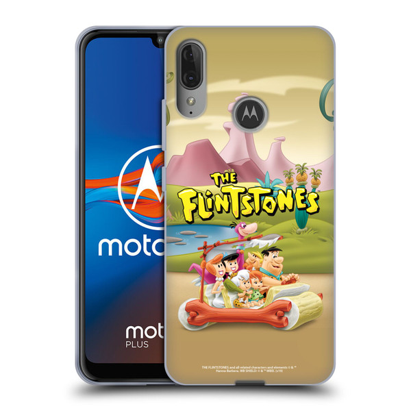 The Flintstones Characters Stone Car Soft Gel Case for Motorola Moto E6 Plus