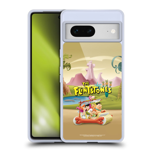 The Flintstones Characters Stone Car Soft Gel Case for Google Pixel 7