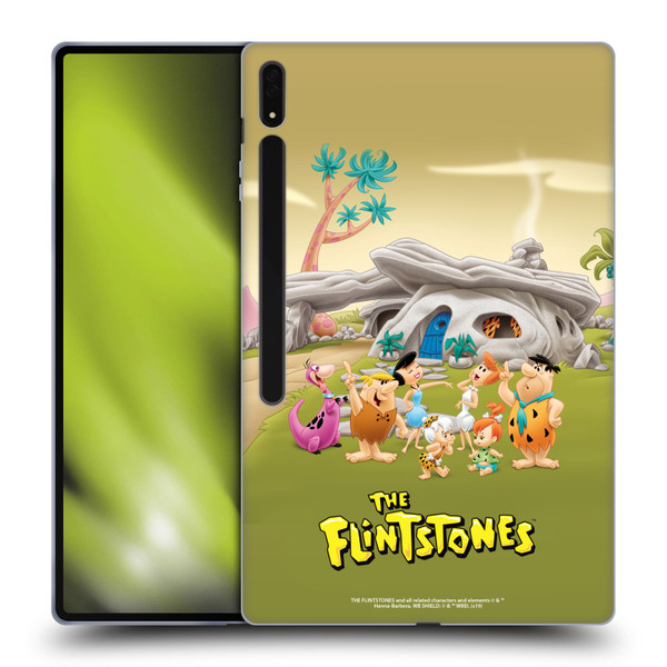 The Flintstones Characters Stone House Soft Gel Case for Samsung Galaxy Tab S8 Ultra