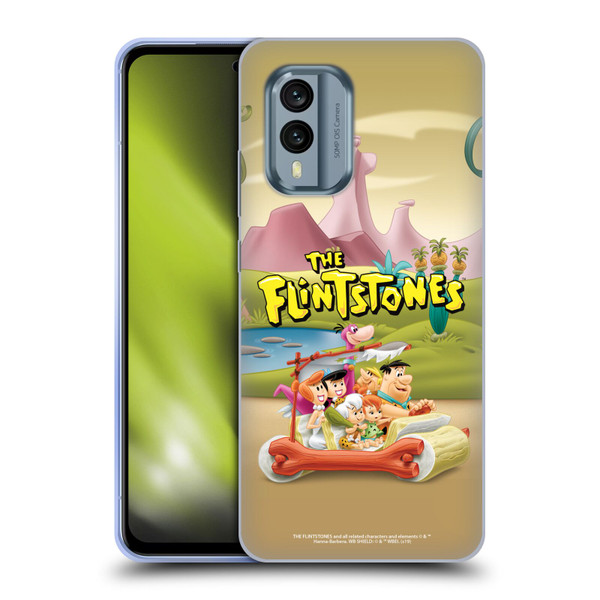The Flintstones Characters Stone Car Soft Gel Case for Nokia X30
