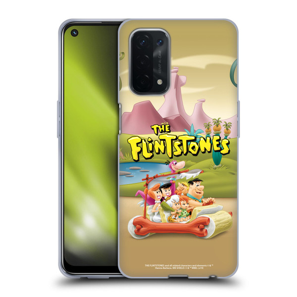 The Flintstones Characters Stone Car Soft Gel Case for OPPO A54 5G