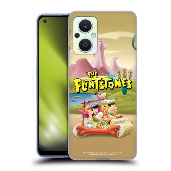The Flintstones Characters Stone Car Soft Gel Case for OPPO Reno8 Lite