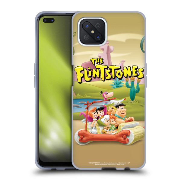 The Flintstones Characters Stone Car Soft Gel Case for OPPO Reno4 Z 5G