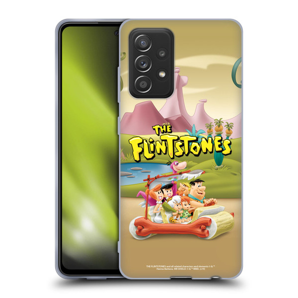 The Flintstones Characters Stone Car Soft Gel Case for Samsung Galaxy A52 / A52s / 5G (2021)