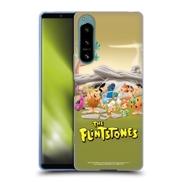 The Flintstones Characters Stone House Soft Gel Case for Sony Xperia 5 IV