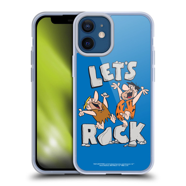 The Flintstones Graphics Fred And Barney Soft Gel Case for Apple iPhone 12 Mini