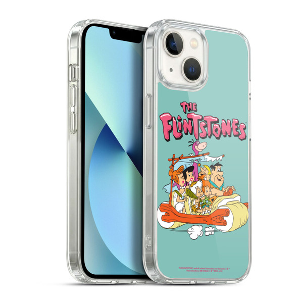 The Flintstones Graphics Family Soft Gel Case for Apple iPhone 13