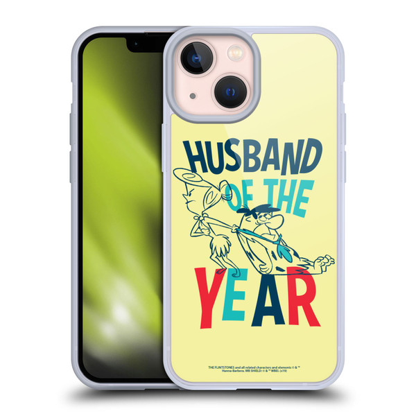 The Flintstones Graphics Husband Of The Year Soft Gel Case for Apple iPhone 13 Mini