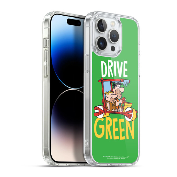 The Flintstones Graphics Drive Green Soft Gel Case for Apple iPhone 13 Pro Max & MagSafe