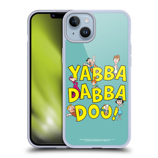 The Flintstones Graphics Yabba-Dabba-Doo Soft Gel Case for Apple iPhone 14 Plus