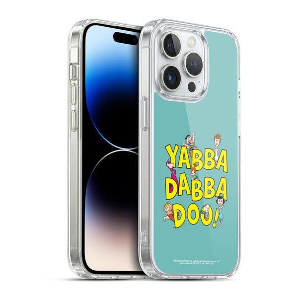The Flintstones Graphics Yabba-Dabba-Doo Soft Gel Case for Apple iPhone 14 Pro & MagSafe