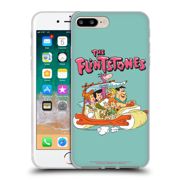 The Flintstones Graphics Family Soft Gel Case for Apple iPhone 7 Plus / iPhone 8 Plus