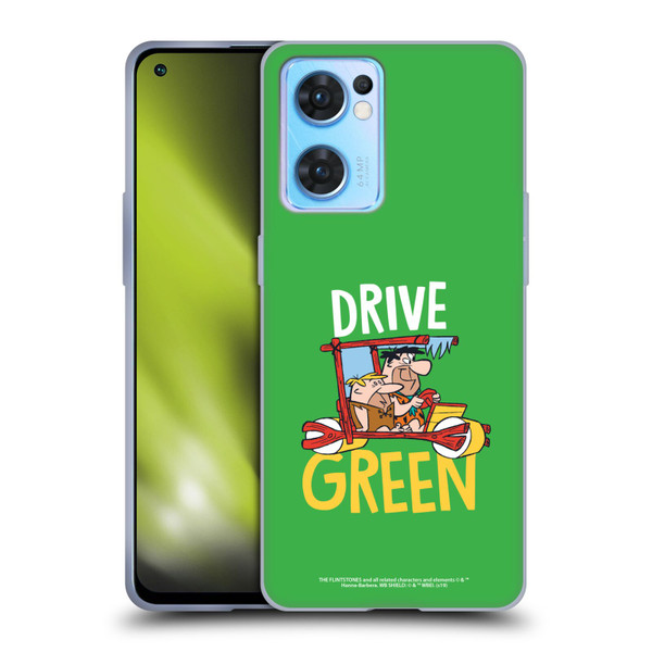 The Flintstones Graphics Drive Green Soft Gel Case for OPPO Reno7 5G / Find X5 Lite