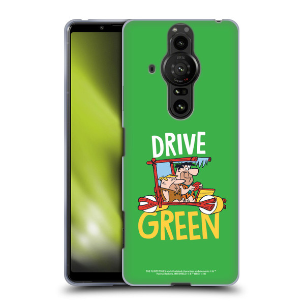 The Flintstones Graphics Drive Green Soft Gel Case for Sony Xperia Pro-I