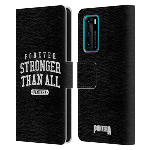 Pantera Art Stronger Than All Leather Book Wallet Case Cover For Huawei P40 5G