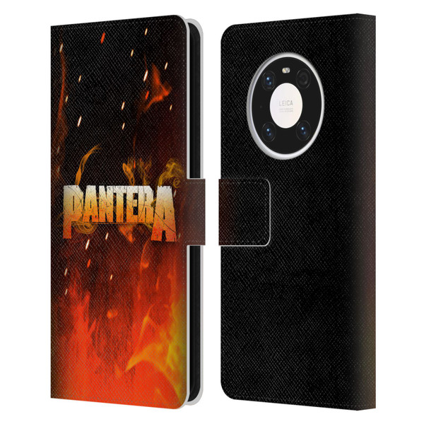 Pantera Art Fire Leather Book Wallet Case Cover For Huawei Mate 40 Pro 5G