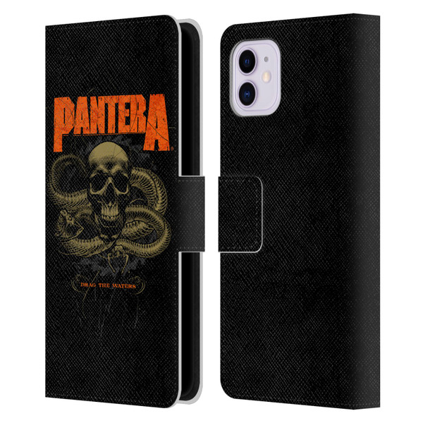 Pantera Art Drag The Waters Leather Book Wallet Case Cover For Apple iPhone 11