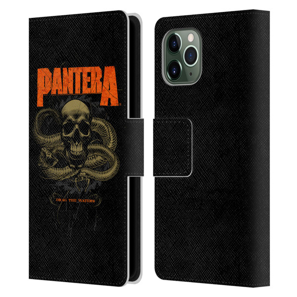 Pantera Art Drag The Waters Leather Book Wallet Case Cover For Apple iPhone 11 Pro