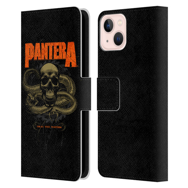 Pantera Art Drag The Waters Leather Book Wallet Case Cover For Apple iPhone 13