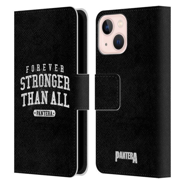 Pantera Art Stronger Than All Leather Book Wallet Case Cover For Apple iPhone 13 Mini