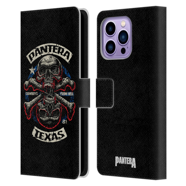 Pantera Art Double Cross Leather Book Wallet Case Cover For Apple iPhone 14 Pro Max