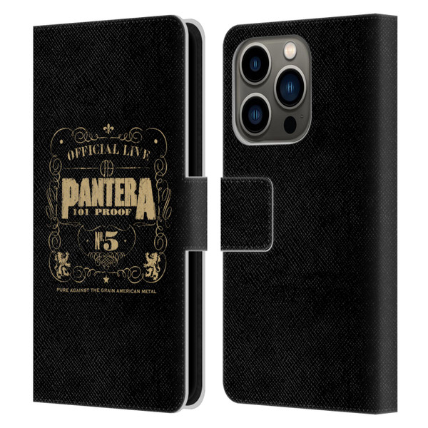 Pantera Art 101 Proof Leather Book Wallet Case Cover For Apple iPhone 14 Pro