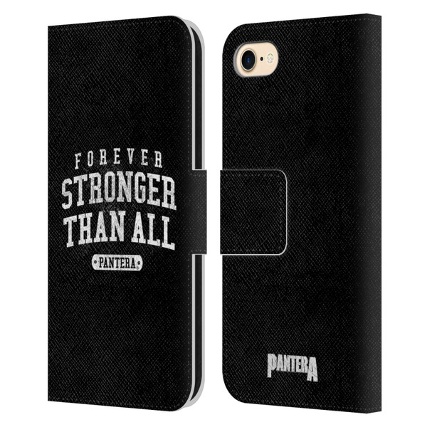 Pantera Art Stronger Than All Leather Book Wallet Case Cover For Apple iPhone 7 / 8 / SE 2020 & 2022