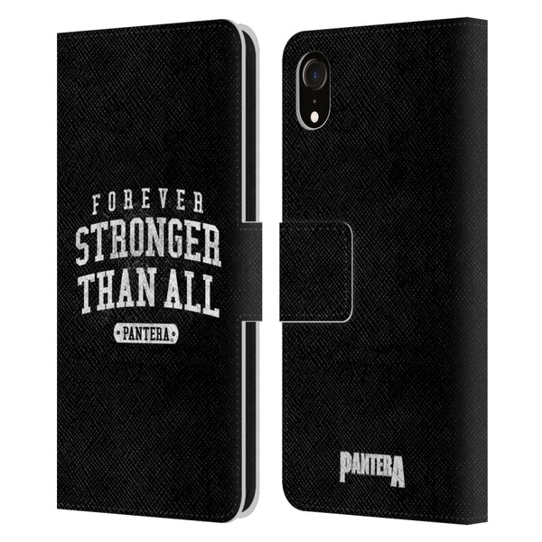 Pantera Art Stronger Than All Leather Book Wallet Case Cover For Apple iPhone XR