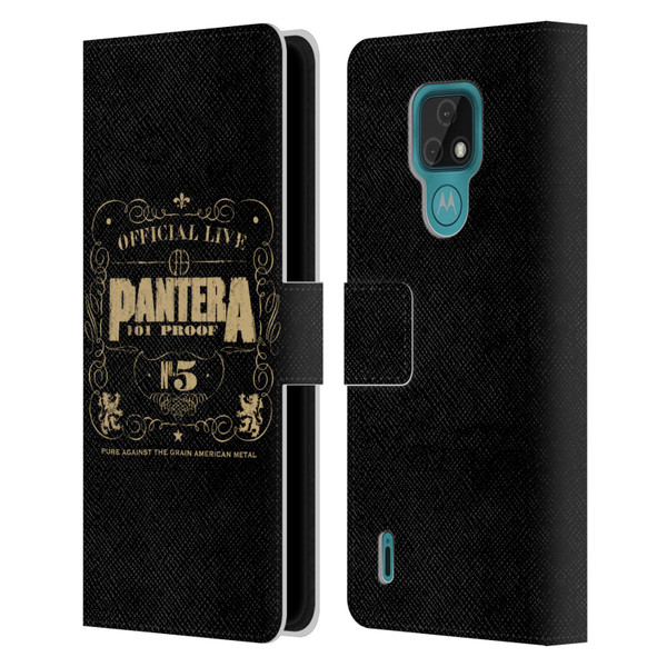 Pantera Art 101 Proof Leather Book Wallet Case Cover For Motorola Moto E7