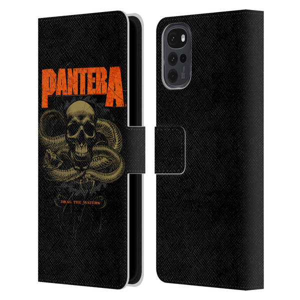 Pantera Art Drag The Waters Leather Book Wallet Case Cover For Motorola Moto G22