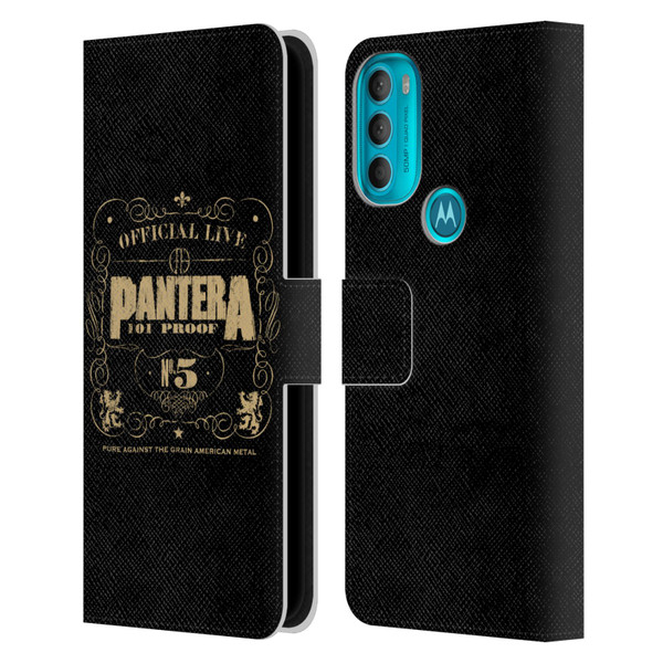 Pantera Art 101 Proof Leather Book Wallet Case Cover For Motorola Moto G71 5G