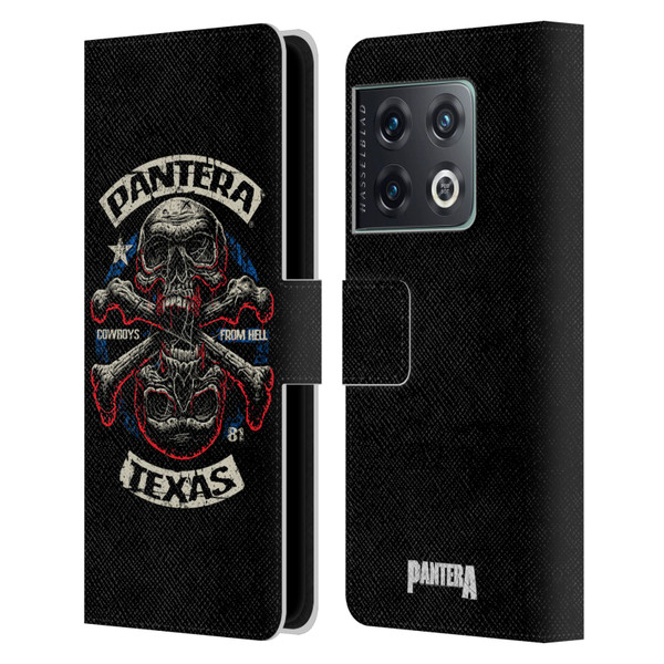 Pantera Art Double Cross Leather Book Wallet Case Cover For OnePlus 10 Pro