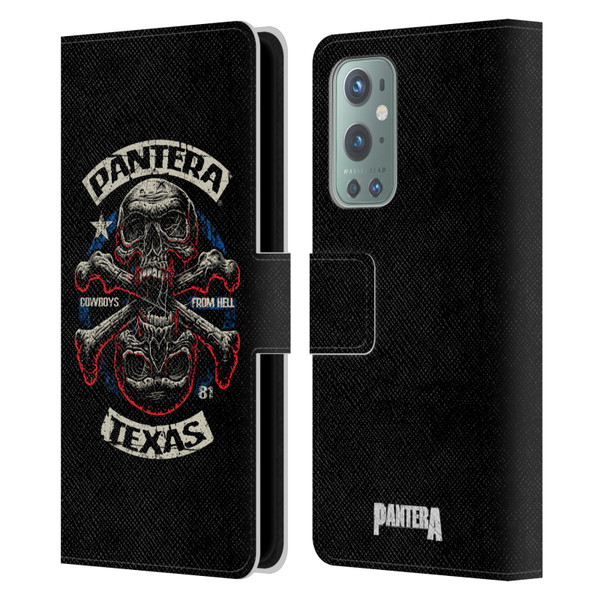 Pantera Art Double Cross Leather Book Wallet Case Cover For OnePlus 9