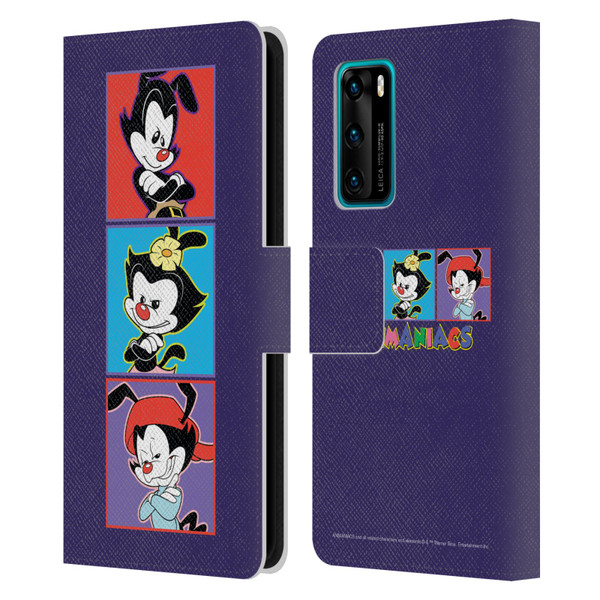 Animaniacs Graphics Tiles Leather Book Wallet Case Cover For Huawei P40 5G