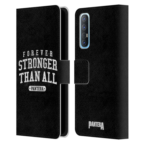 Pantera Art Stronger Than All Leather Book Wallet Case Cover For OPPO Find X2 Neo 5G