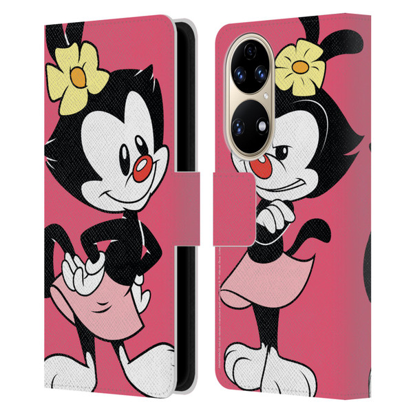 Animaniacs Graphics Dot Leather Book Wallet Case Cover For Huawei P50