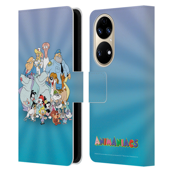 Animaniacs Graphics Group Leather Book Wallet Case Cover For Huawei P50
