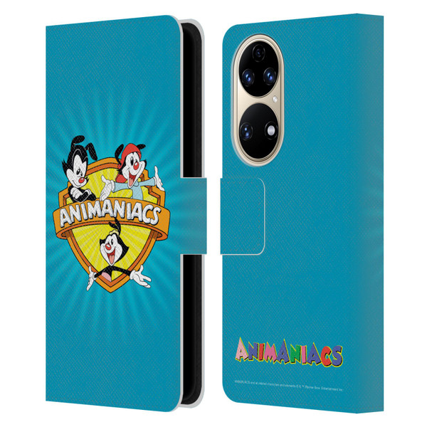 Animaniacs Graphics Logo Leather Book Wallet Case Cover For Huawei P50