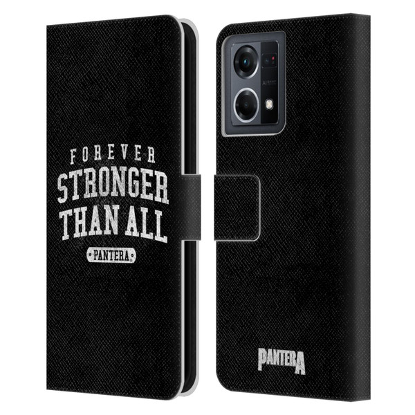 Pantera Art Stronger Than All Leather Book Wallet Case Cover For OPPO Reno8 4G