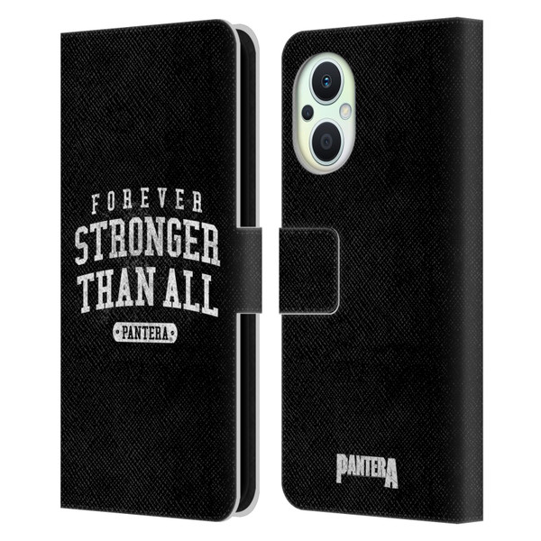 Pantera Art Stronger Than All Leather Book Wallet Case Cover For OPPO Reno8 Lite