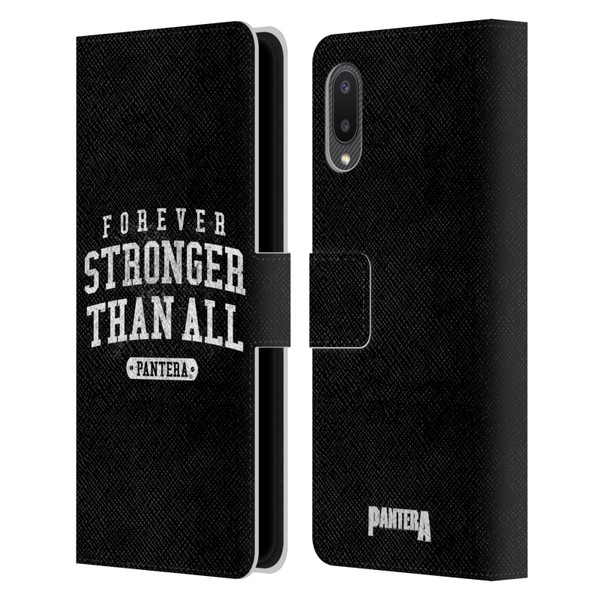 Pantera Art Stronger Than All Leather Book Wallet Case Cover For Samsung Galaxy A02/M02 (2021)