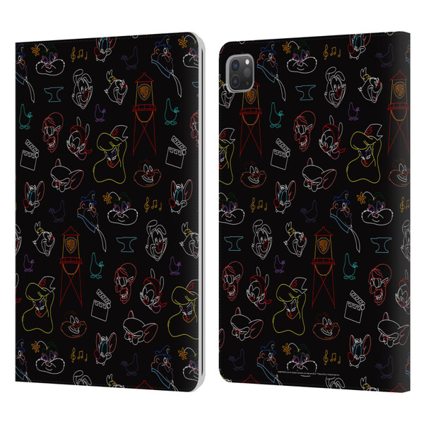 Animaniacs Graphics Pattern Leather Book Wallet Case Cover For Apple iPad Pro 11 2020 / 2021 / 2022