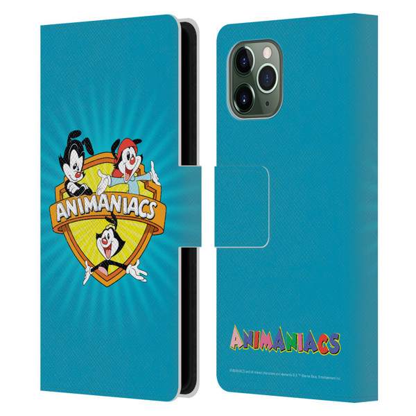 Animaniacs Graphics Logo Leather Book Wallet Case Cover For Apple iPhone 11 Pro