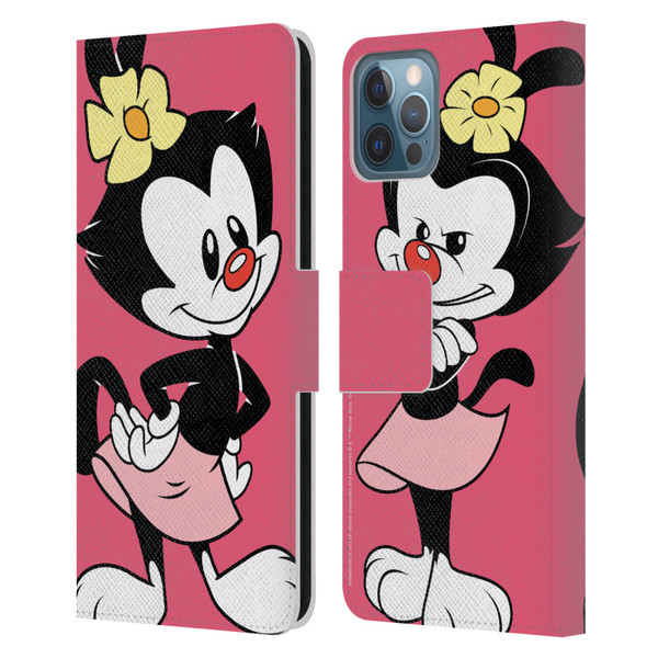 Animaniacs Graphics Dot Leather Book Wallet Case Cover For Apple iPhone 12 / iPhone 12 Pro