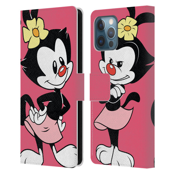 Animaniacs Graphics Dot Leather Book Wallet Case Cover For Apple iPhone 12 Pro Max