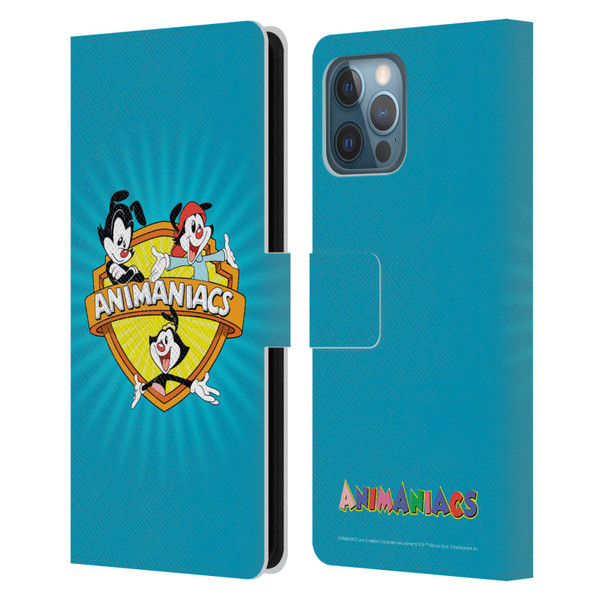 Animaniacs Graphics Logo Leather Book Wallet Case Cover For Apple iPhone 12 Pro Max