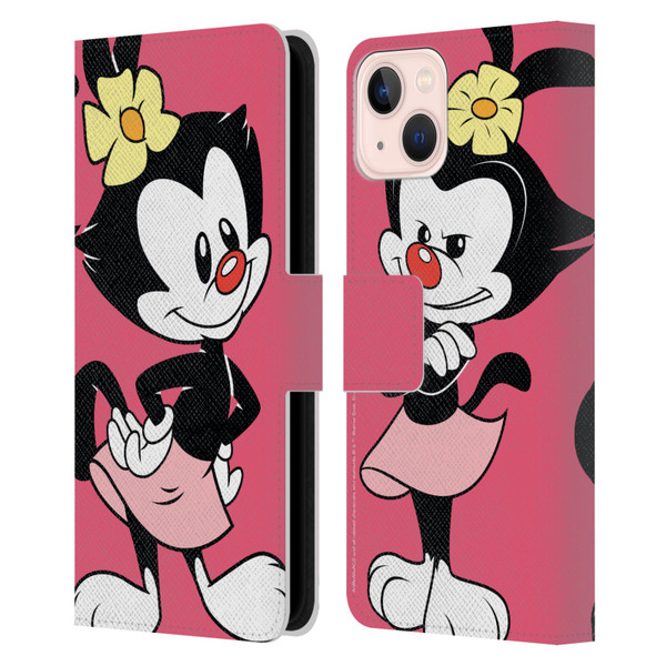 Animaniacs Graphics Dot Leather Book Wallet Case Cover For Apple iPhone 13